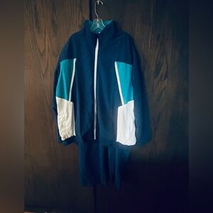 Men's John Blair Polyester Jogging Track Suit Sz 3XL Blue Teal White NWOT